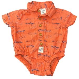 Baby B.U.M BOY OUTFIT ORANGE AND BLUE 3 months.